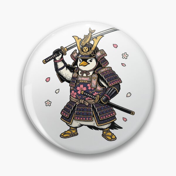 Item preview, Samurai Penguin Warrior - Japanese Ukiyo-e Style designed and sold by Everdreeam.