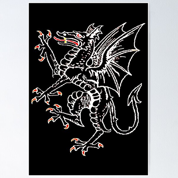 Item preview, Black on Black Dragon Rampant designed and sold by Murph's Images.