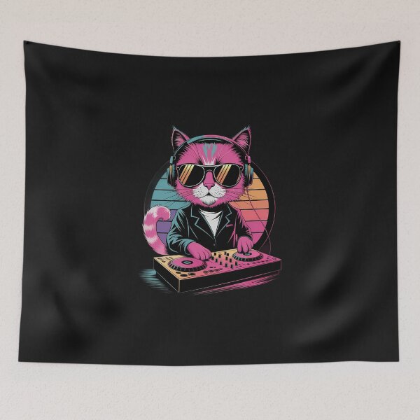 Item preview, Vintage disco dj cat designed and sold by andromeda-redd.