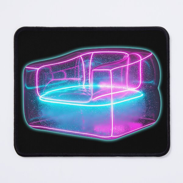 Item preview, Neon Inflatable Chair Transparent Retro Glow designed and sold by powersunlight.