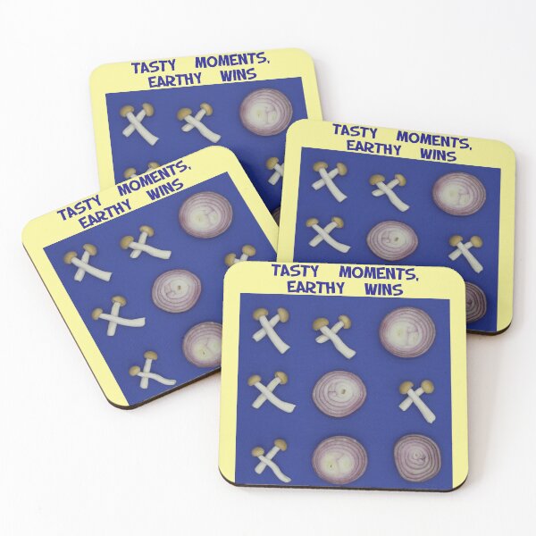 Item preview, Tasty Moments Earthy Wins Tic Tac Toe Mushroom Onion Art designed and sold by JurateArt-DK.