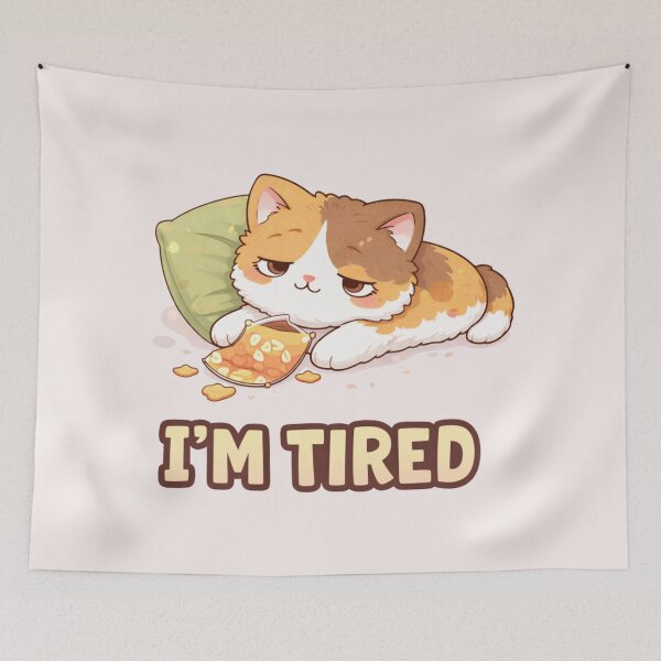 Item preview, Mochi Cozy Cat – I’m Tired designed and sold by Mochi Studio.