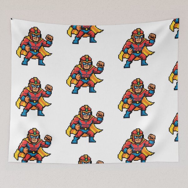 Item preview, Retro Pixel Power Arcade Hero designed and sold by Brasuca's Art.