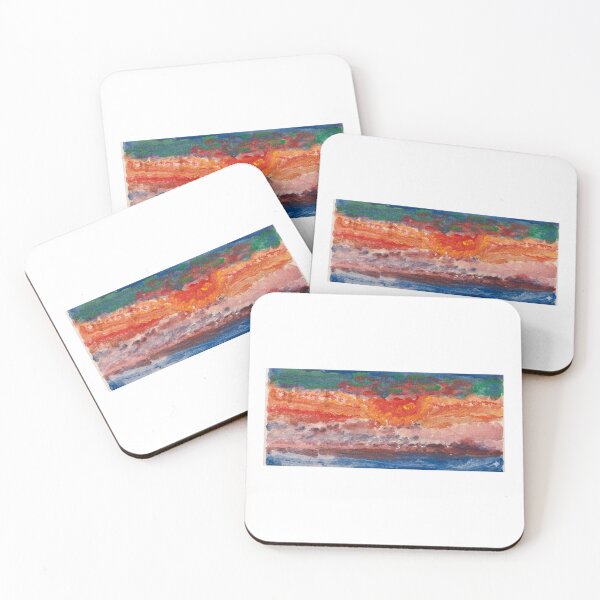 Item preview, Colorful Abstract Sunset Watercolor Painting designed and sold by Robvinc.