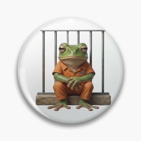 Item preview, Free Him - Funny Prison Frog Inmate Meme designed and sold by Arts Paradise.