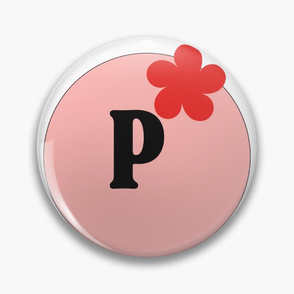 Item preview, inimalist Serif Letter P Icon with Floral Accent designed and sold by Creatby7030.
