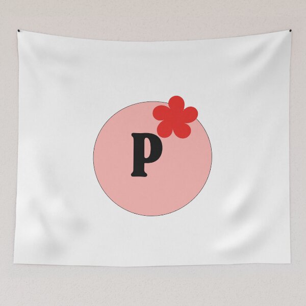 Item preview, inimalist Serif Letter P Icon with Floral Accent designed and sold by Creatby7030.