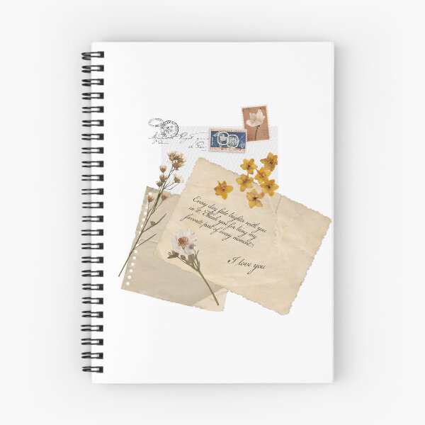 Item preview, ​Vintage Scrapbook Collage with Handwritten Love Note and Dried Flowers designed and sold by Creatby7030.