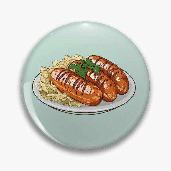 Artikelvorschau, Gegrillte Wurst mit Sauerkraut entworfen und verkauft von sakurashorty.