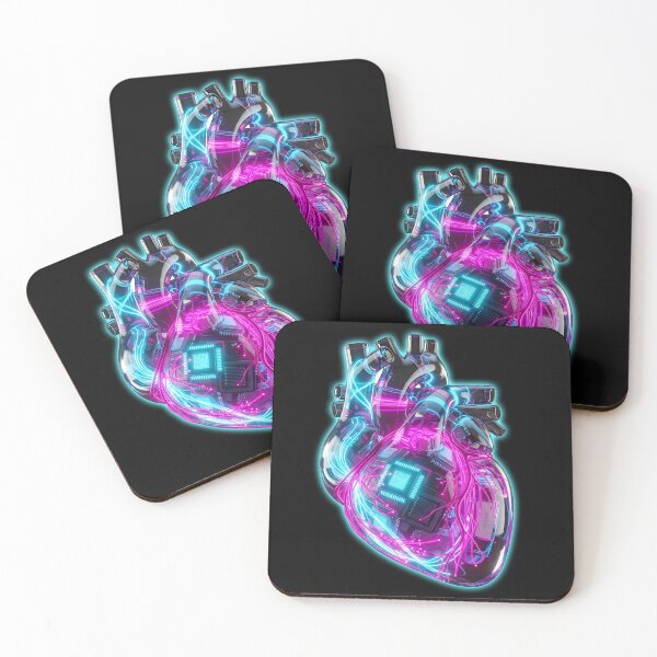 Item preview, Cybernetic Heart Neon Circuit Anatomy designed and sold by powersunlight.