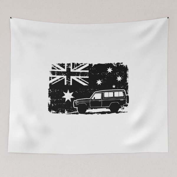 Item preview, Australian Flag Land Cruiser 70 Series Troopy  Off-Road 4x4 Graphic - Black designed and sold by Off-Road-Zone.