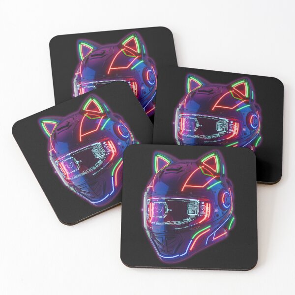 Item preview, Cyber Cat Helmet Neon Interface designed and sold by powersunlight.