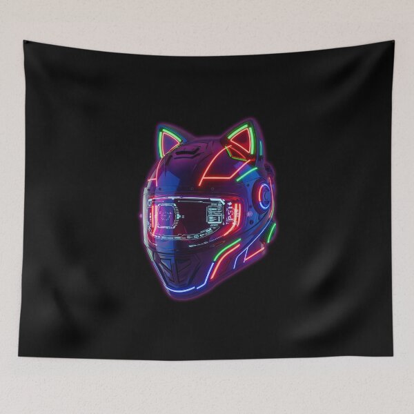 Item preview, Cyber Cat Helmet Neon Interface designed and sold by powersunlight.