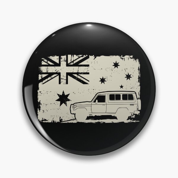 Item preview, Australian Flag Land Cruiser 70 Series Troopy  Off-Road 4x4 Graphic - Cream designed and sold by Off-Road-Zone.