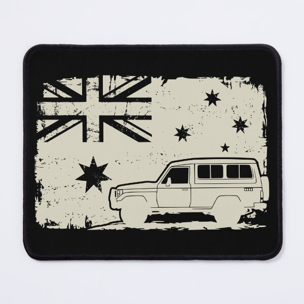 Item preview, Australian Flag Land Cruiser 70 Series Troopy Off-Road 4x4 Graphic - Cream designed and sold by Off-Road-Zone.