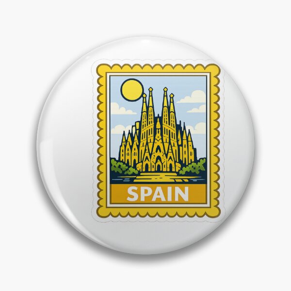 Item preview, Spain Sagrada Familia Travel Stamp Sticker Magnet designed and sold by CLOUTKULT.