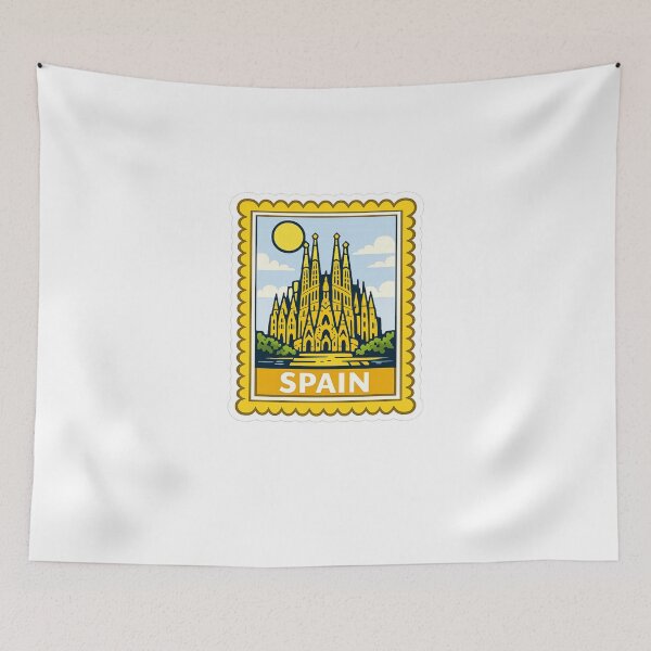 Item preview, Spain Sagrada Familia Travel Stamp Sticker Magnet designed and sold by CLOUTKULT.