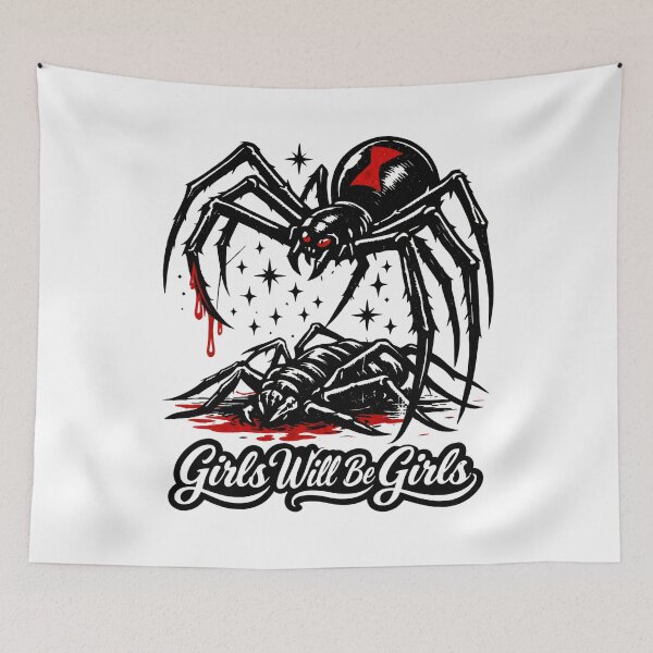 Item preview, Dark Gothic Spider Girls Will Be Girls Creepy Horror designed and sold by will freed18.