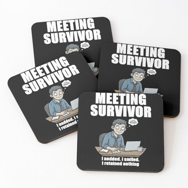 Item preview, Meeting Survivor Funny Office Worker T-Shirt designed and sold by MemeLaundry.