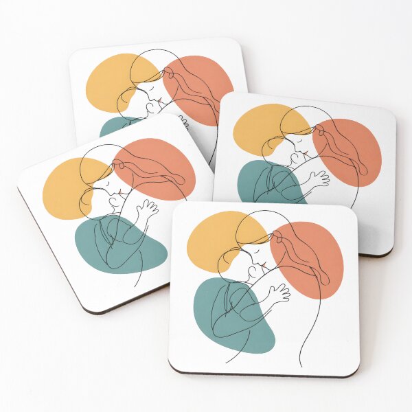 Item preview, The Warmth of a Mother's Embrace: Minimalist Line Art designed and sold by RoseVathRam.