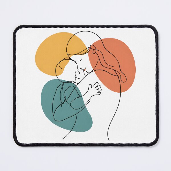 Item preview, The Warmth of a Mother's Embrace: Minimalist Line Art designed and sold by RoseVathRam.