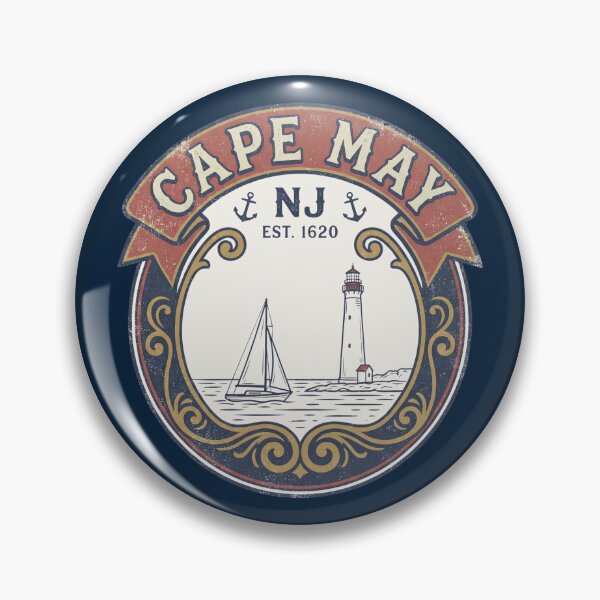 Item preview, Cape May NJ Vintage Beach Coastal Lighthouse Retro New Jersey Shore  designed and sold by Milasneeze.