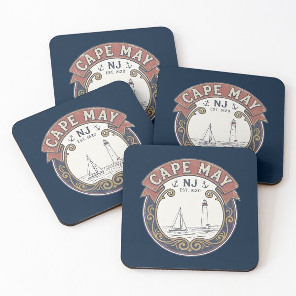 Item preview, Cape May NJ Vintage Beach Coastal Lighthouse Retro New Jersey Shore  designed and sold by Milasneeze.