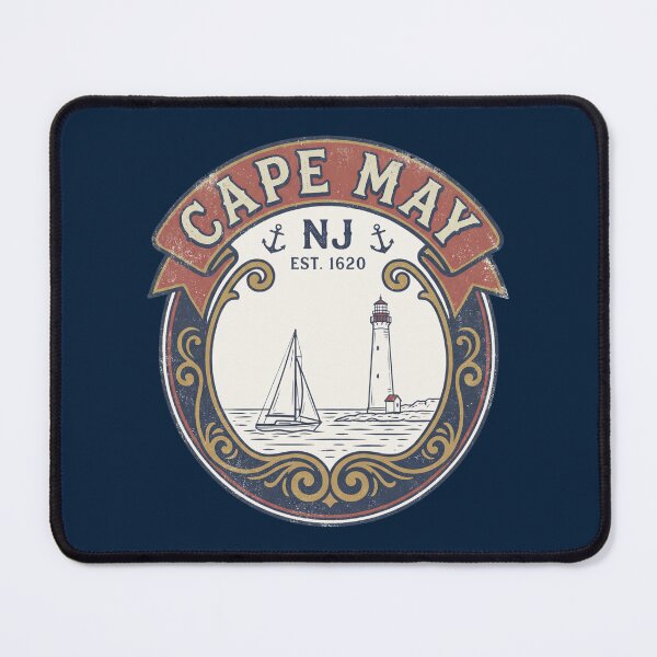 Item preview, Cape May NJ Vintage Beach Coastal Lighthouse Retro New Jersey Shore designed and sold by Milasneeze.