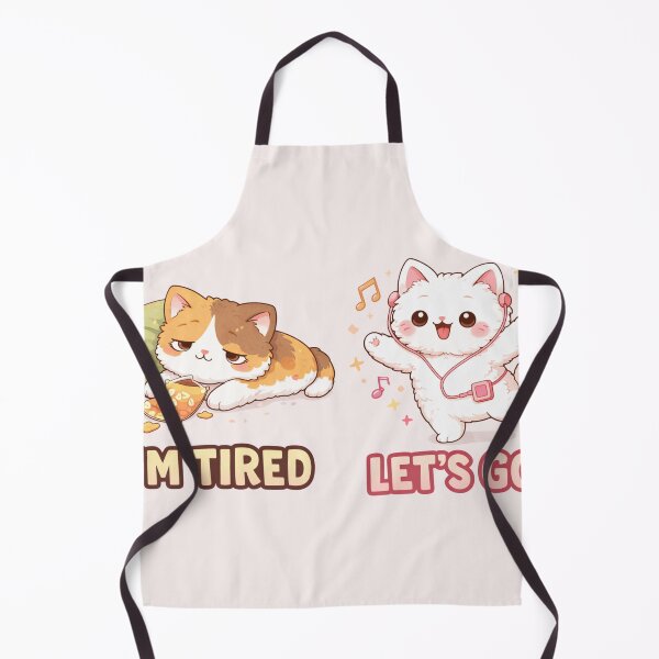 Item preview, Mochi & Lumi – I’m Tired vs Let’s Go Cats designed and sold by Mochi Studio.