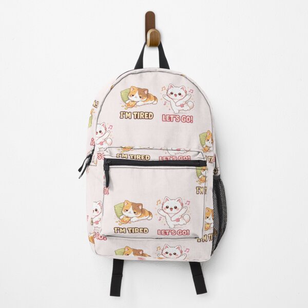 Item preview, Mochi & Lumi – I’m Tired vs Let’s Go Cats designed and sold by Mochi Studio.