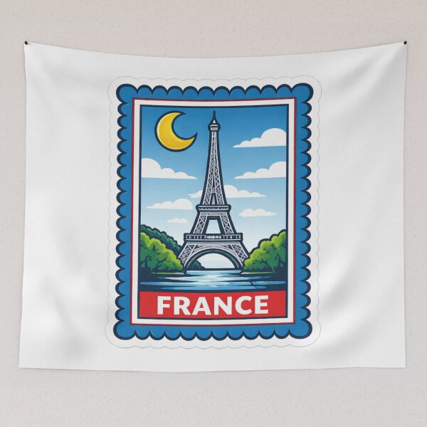 Item preview, France Eiffel Tower Travel Stamp Sticker Magnet designed and sold by CLOUTKULT.