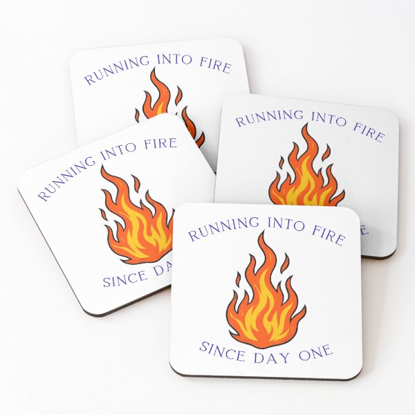 Item preview, Running Into Fire Since Day One – Firefighter Courage Design designed and sold by DreamLayerStudio.