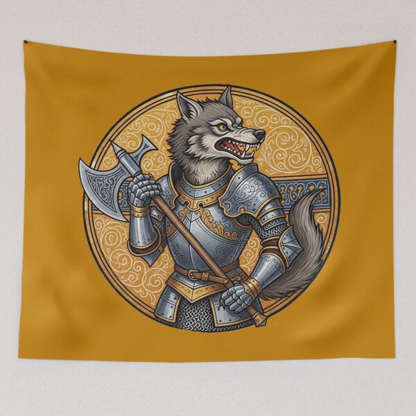 Item preview, Medieval Wolf Knight Vibes designed and sold by bolguzart.