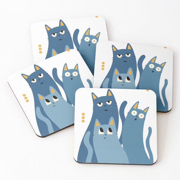 Item preview, Blue Cats Mood designed and sold by btwjulis.
