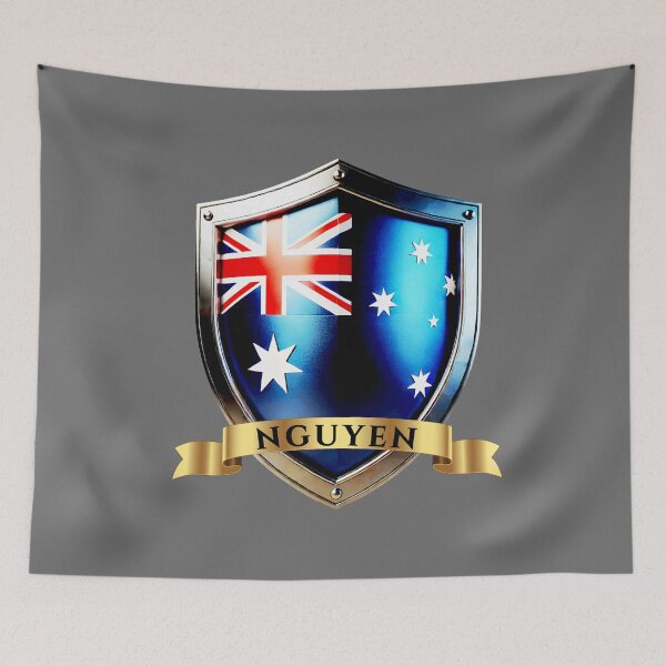 Item preview, Nguyen Australia Family Name Shield designed and sold by Highlandkings.