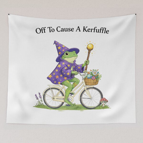 Item preview, Off To Cause A Kerfuffle Groundhog Funny Frog Humor designed and sold by will freed18.