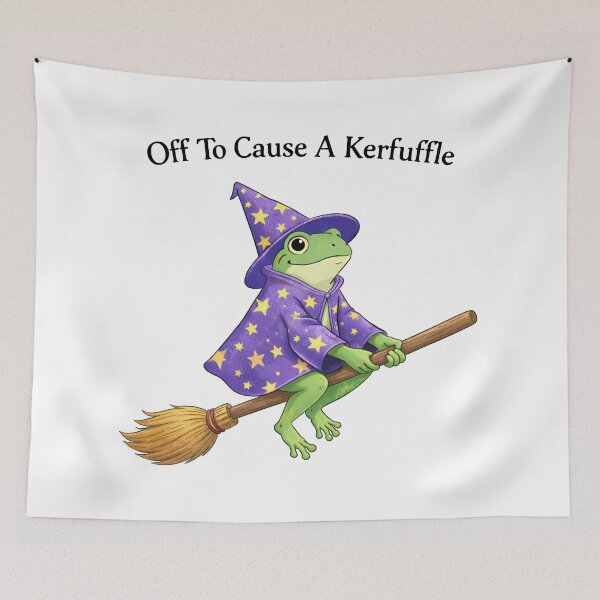 Item preview, Off To Cause A Kerfuffle Groundhog Funny Frog  designed and sold by will freed18.