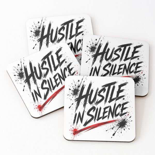 Item preview, Hustle In Silence Let Success Make The Noise Motivational Quote designed and sold by SzyMazDesign.
