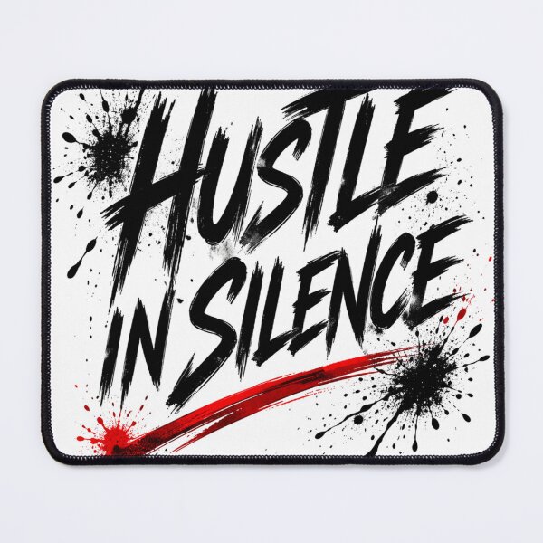 Item preview, Hustle In Silence Let Success Make The Noise Motivational Quote designed and sold by SzyMazDesign.