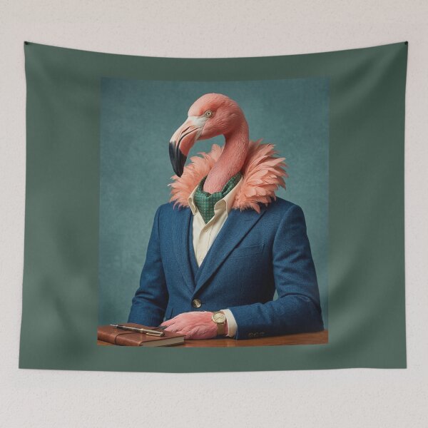 Item preview, flamingo modern art designed and sold by velvetskyco.