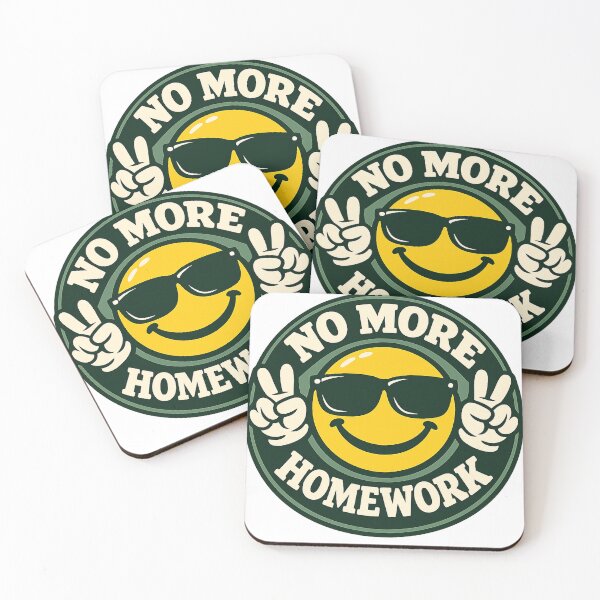 Item preview, No More Homework Smiley Face – Funny Student Graduation Gift T-Shirt designed and sold by JadmeStudio.