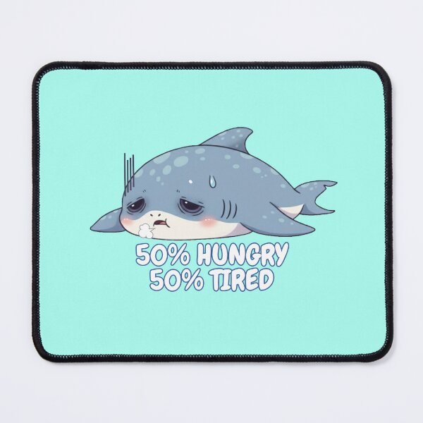 Item preview, 50% Hungry 50% Tired Shark designed and sold by Nature's Chibis.
