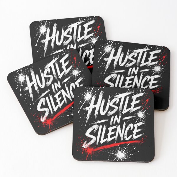 Item preview, Hustle In Silence Let Success Make The Noise Motivational Quote designed and sold by SzyMazDesign.