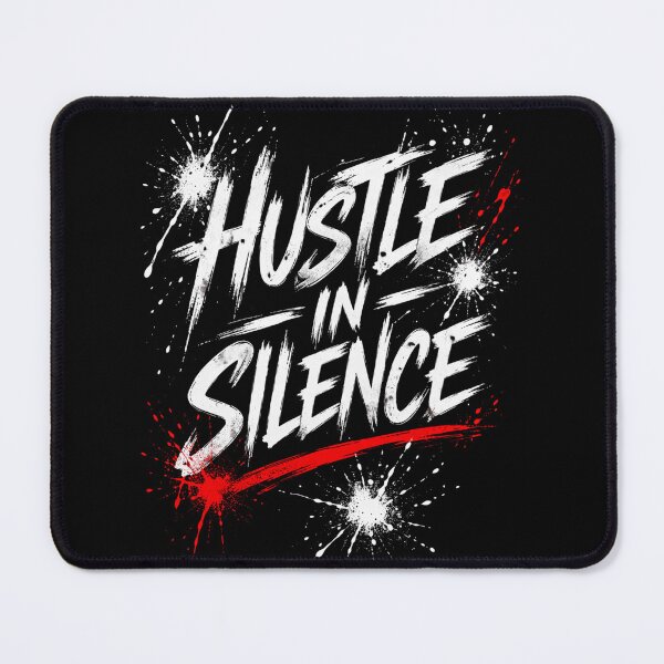 Item preview, Hustle In Silence Let Success Make The Noise Motivational Quote designed and sold by SzyMazDesign.