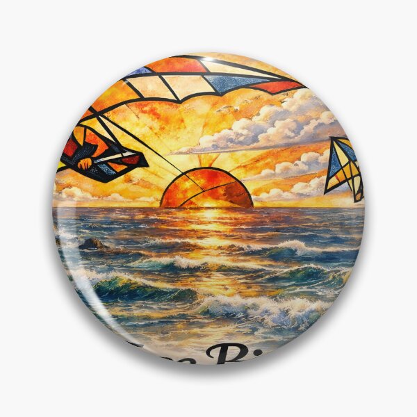 Item preview, Hang gliders over ocean with sunset designed and sold by navitaelwell.