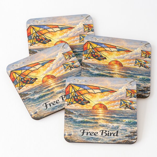 Item preview, Hang gliders over ocean with sunset designed and sold by navitaelwell.