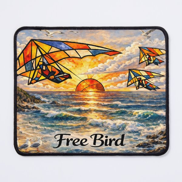 Item preview, Hang gliders over ocean with sunset designed and sold by navitaelwell.