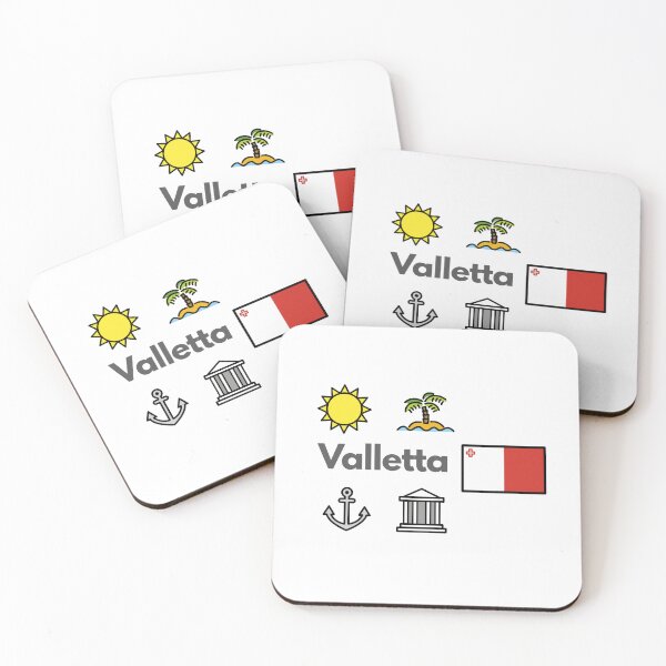 Item preview, Minimalist Valletta City Icons - Malta Travel Souvenir Design designed and sold by iccdesignsshop.