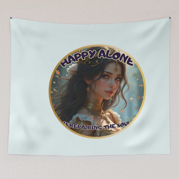 Item preview, Happy Alone - Is Repairing the Soul - Amazing Goddess Art designed and sold by PriyaMagic.