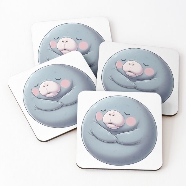 Item preview, Kawaii Round Manatee designed and sold by Teeny Quities.